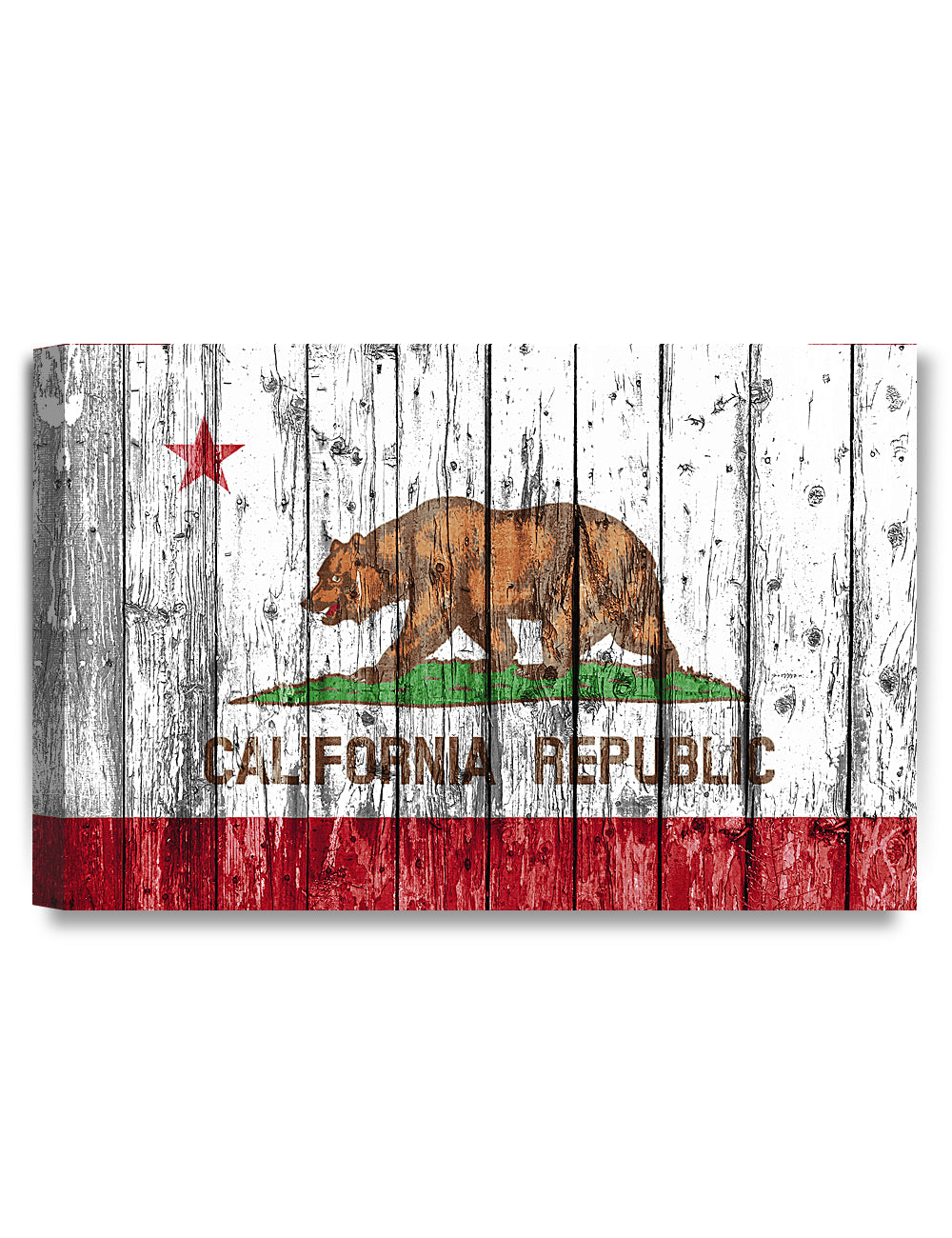 Bandera del estado de California. Impresión giclée sobre lienzo de algodón.