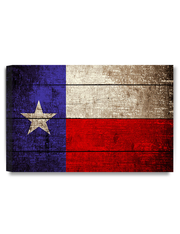 DECORARTS - Texas State Flag. Giclee Print on 100% Archival Cotton Canvas, Canvas wall art for Wall Decor.
