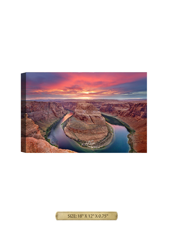 Horseshoe Bend Grand Canyon Arizona. Archival Giclee Print on your choice of Canvas or Paper. Wide Selection of Frames. Rolled or Ready to Hang.
