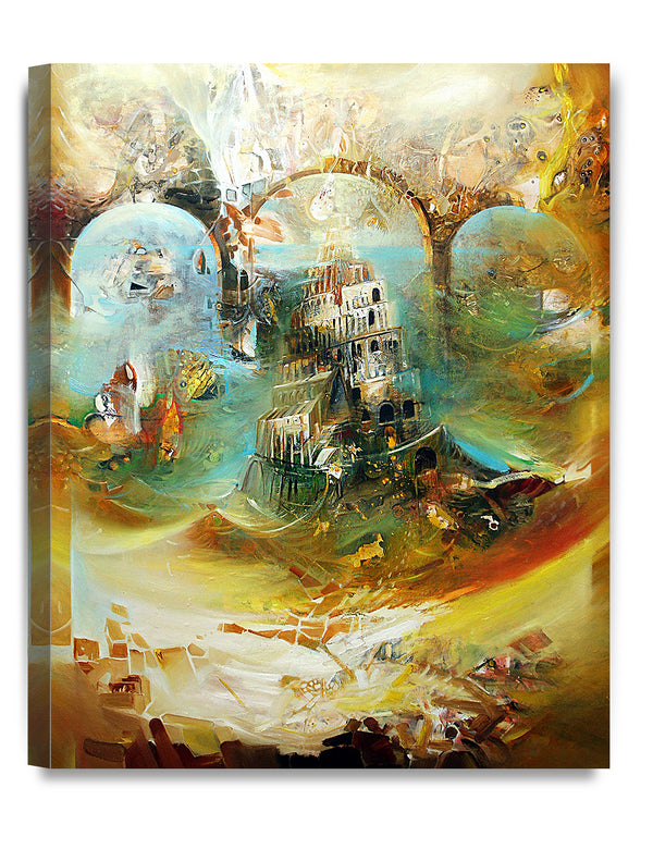 DECORARTS - Tower of Babel , Giclee Print Abstrac Framed Wall Art for Home Decorations and Wall Decor. Ready to Hang.