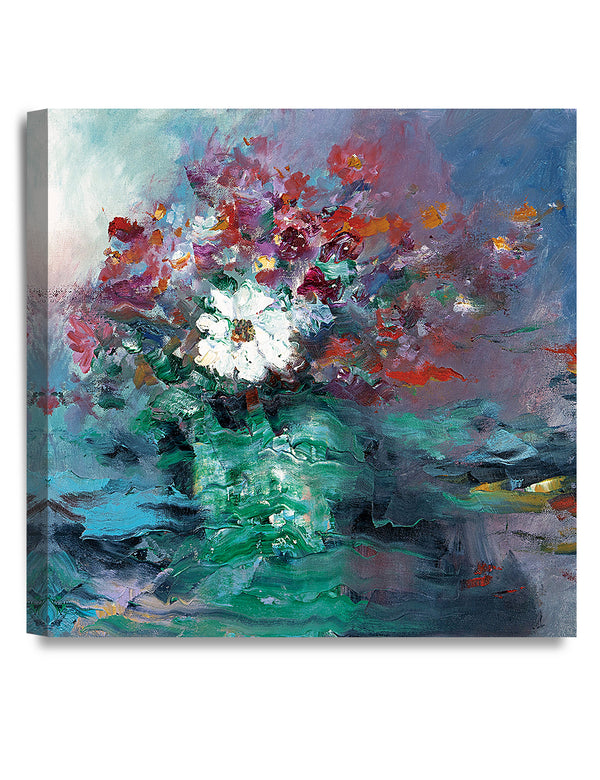 DECORARTS - Floral Vase Still Life by David Ma. Abstract Flowers Canvas Wall Art. Giclee Prints Canvas Fine Art for Wall Decor Ready to Hang.