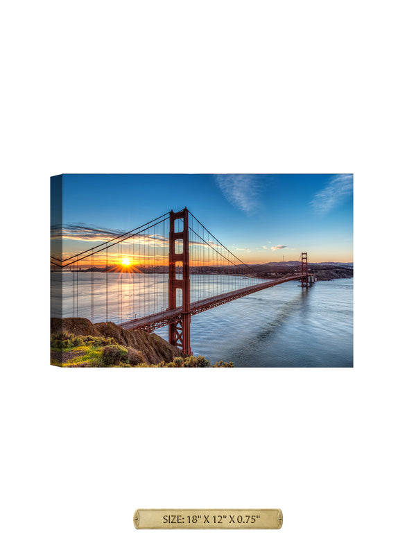 Golden Gate Bridge, San Francisco, Califonia. Archival Giclee Print on your choice of Canvas or Paper. Rolled or Ready to Hang.