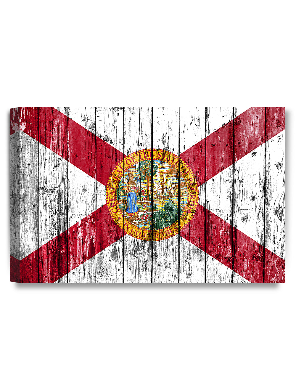 Bandera del estado de Florida. Lienzo decorativo para pared.