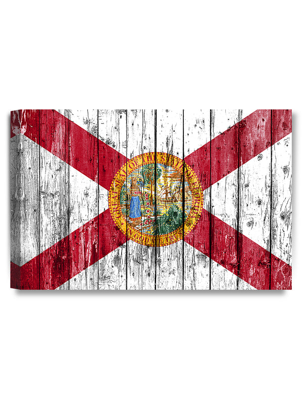 DECORARTS - Florida State Flag. Giclee Print on 100% Archival Cotton Canvas, Canvas wall art for Wall Decor.