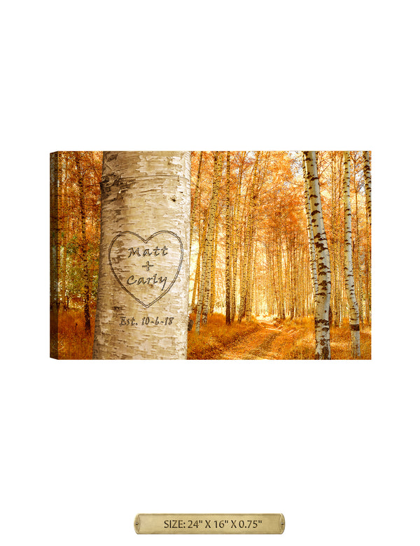 Love Grows - Personalized Wall Art With Your Names & Date.