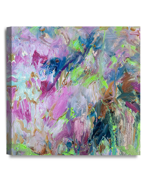 DECORARTS - Spring Rain in the City by David Ma. Abstract Landscape Wall Art. Giclee Prints Canvas Fine Art for Wall Decor Ready to Hang.