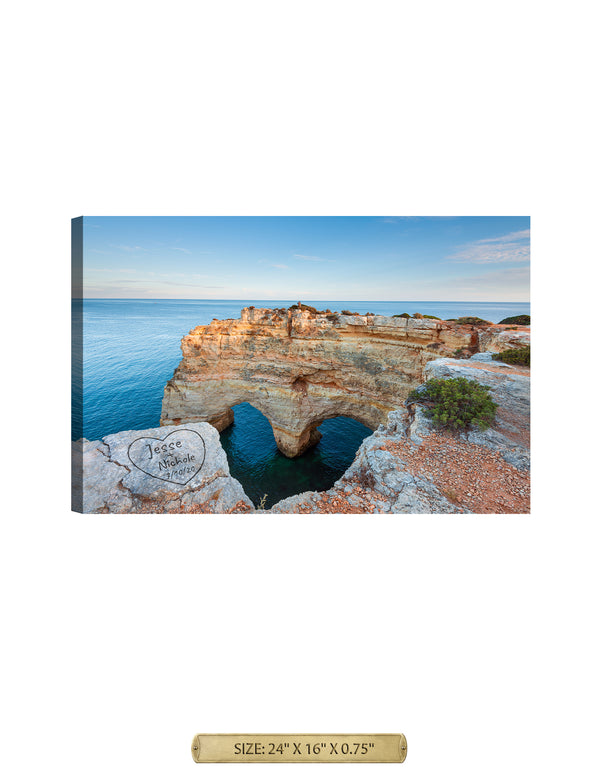 Algarve Amor. Personalized Wall Art With Your Names & Date. Giclee Prints & Wide Selection Of Frames. Ready To Hang.