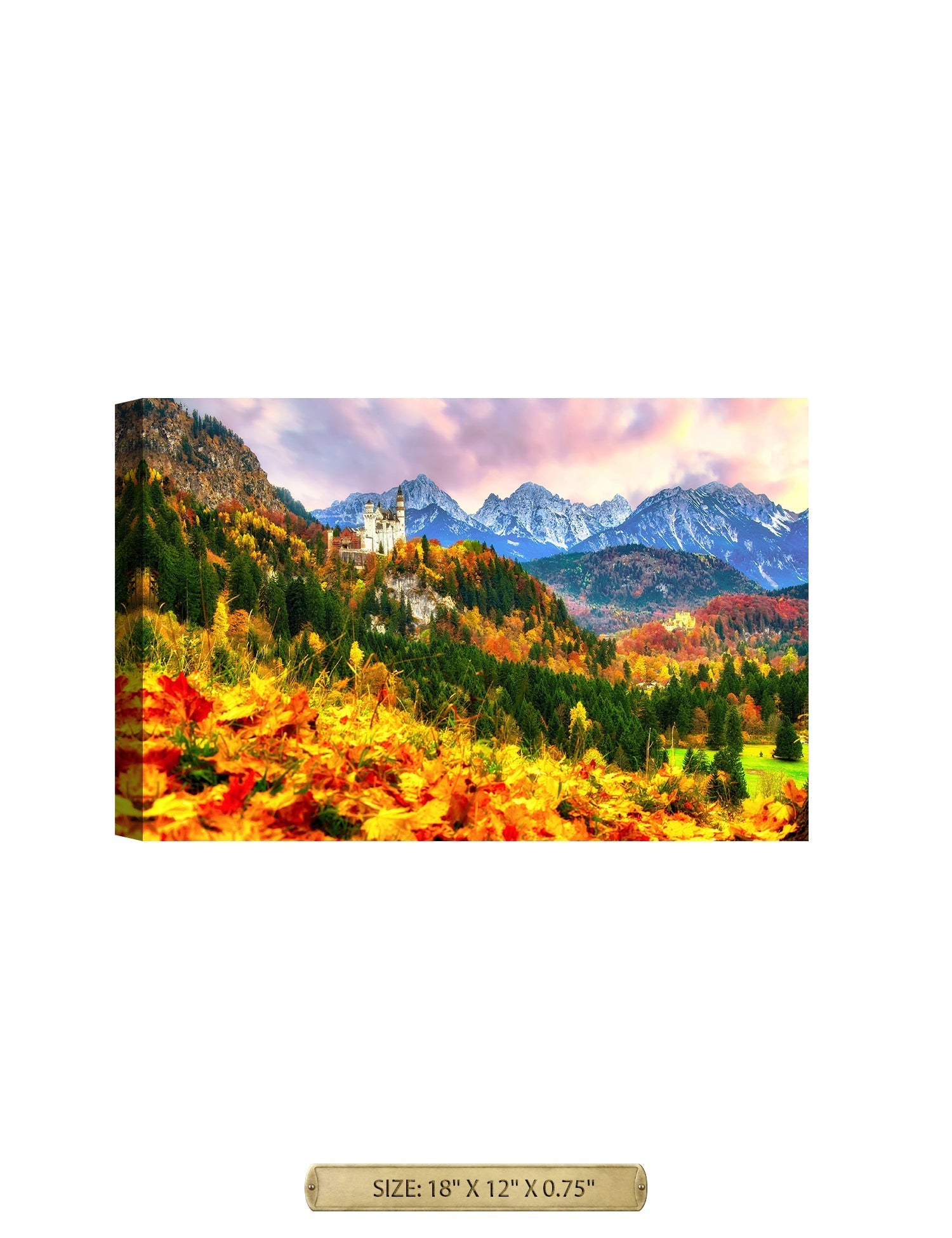 Nueschwanstein Castle. Germany Autumn Landscape.