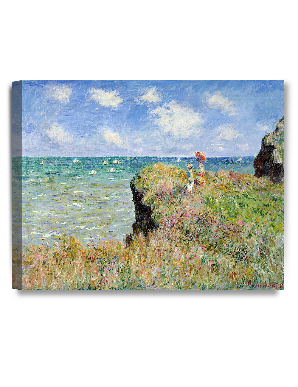 The Cliff Walk At Pourville. Claude Monet.