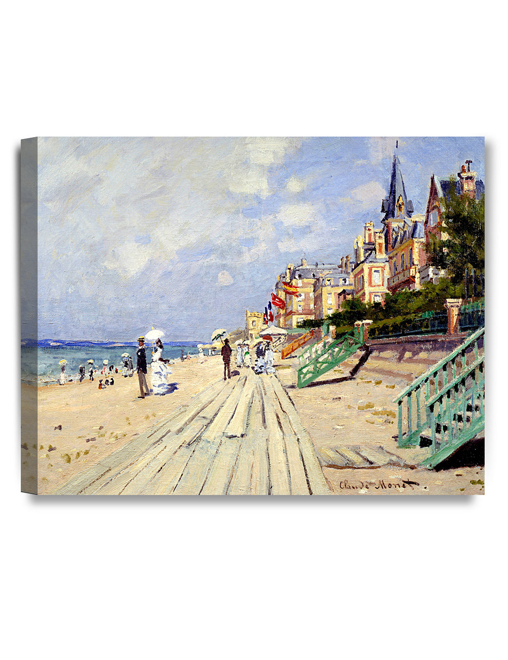 The Beach at Trouville. Claude Monet.