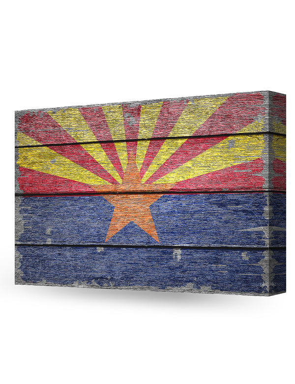 DECORARTS - Arizona State Flag. Giclee Print on 100% Archival Cotton Canvas, Canvas wall art for Wall Decor.