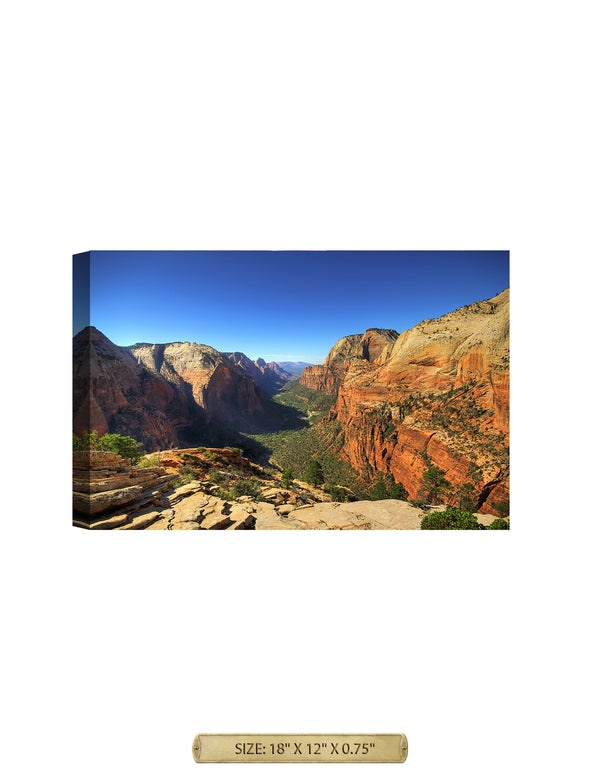 Angel's Landing at Zion National Park, Utah. Archival Giclee Print on your choice of Canvas or Paper. Rolled or Ready to Hang.