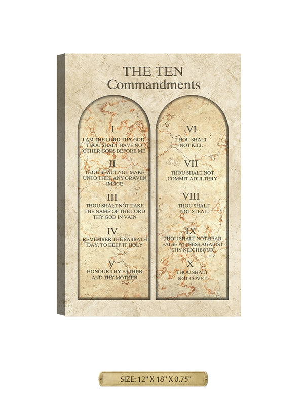 The Ten Commandments (Reformed Christians Version). Archival Giclee Print on your choice of Canvas or Paper. Rolled or Ready to Hang.