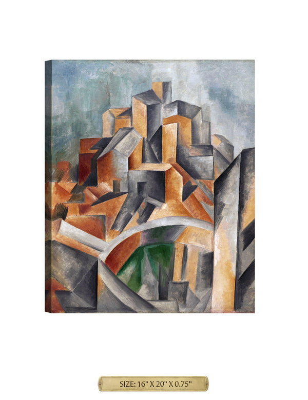 Houses on the Hill by Pablo Picasso, Archival Giclee Print on your choice of Canvas or Paper. Wide Selection of Frames. Rolled or Ready to Hang.