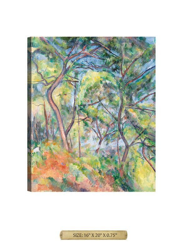 Sous-Bois (Under the Trees) by Paul Cezanne. Archival Giclee Print on your choice of Canvas or Paper. Rolled or Ready to Hang.