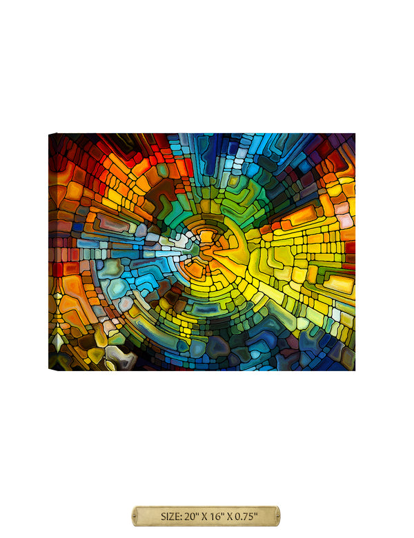Abstract Art( Stained Glass Pattern), Archival Giclee Print on your choice of Canvas or Paper. Wide Selection of Frames. Rolled or Ready to Hang.