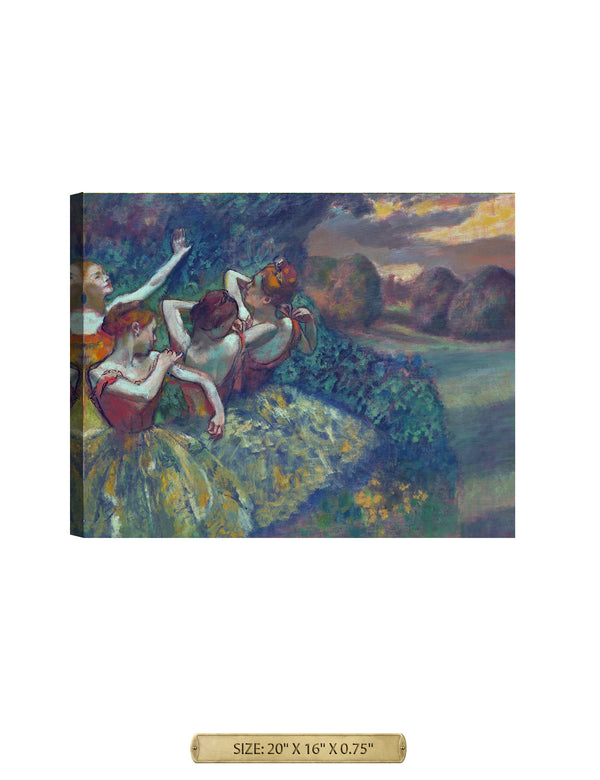 Four Dancers (1899) by Edgar Degas.Archival Giclee Print on your choice of Canvas or Paper. Wide Selection of Frames. Rolled or Ready to Hang.