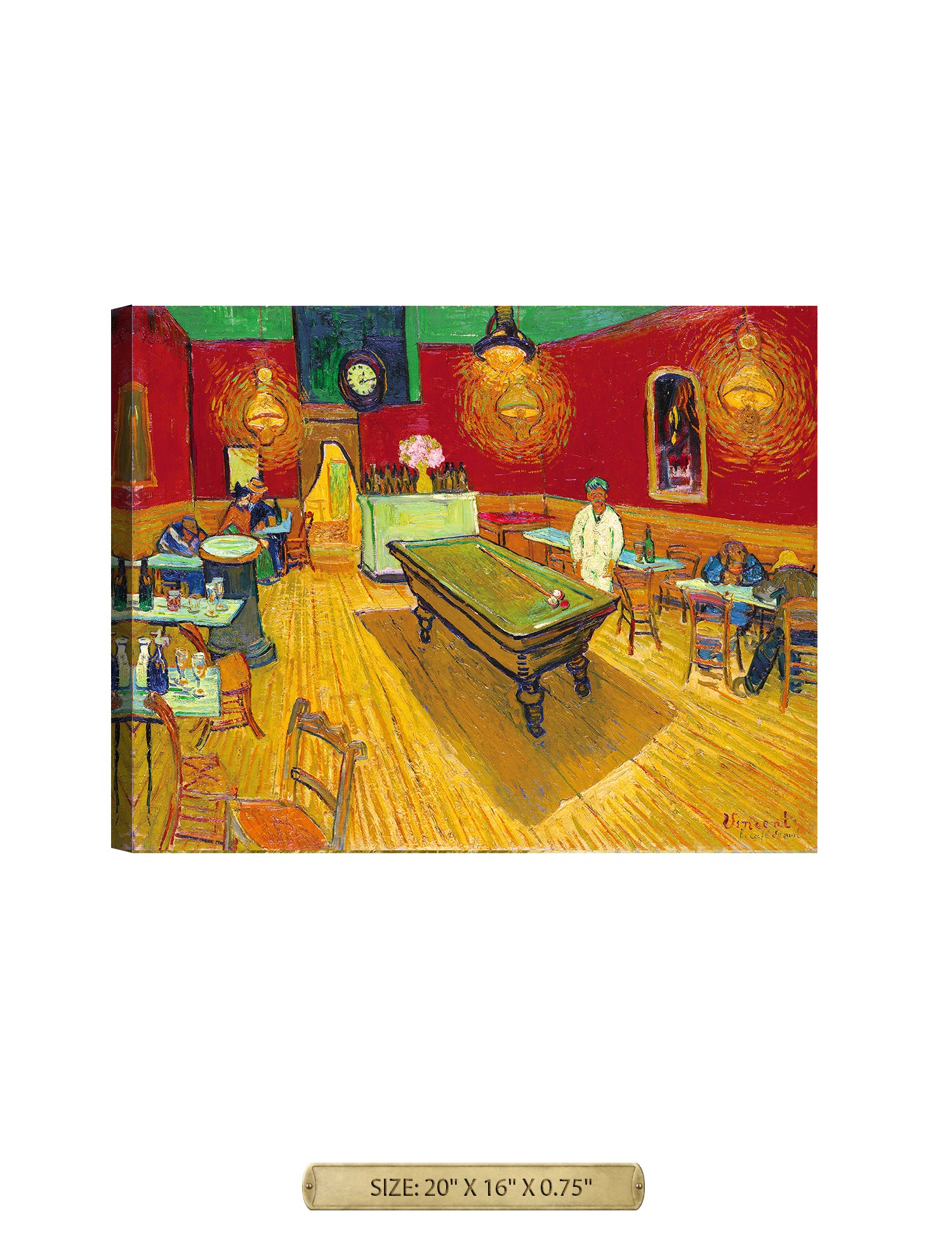 The Night Cafe in the Place Lamartine in Arles by Vincent Van Gogh.