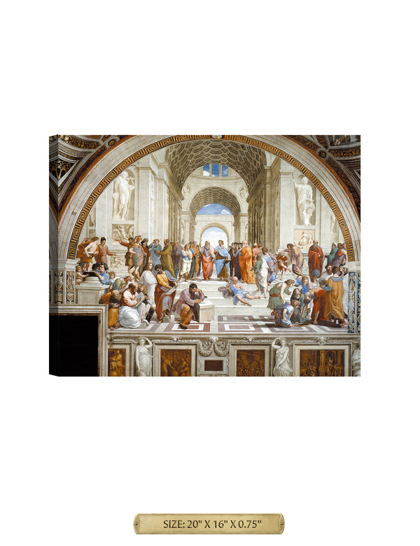 The School of Athens by Raphael . Archival Giclee Print on your choice of Canvas or Paper. Wide Selection of Frames. Rolled or Ready to Hang.