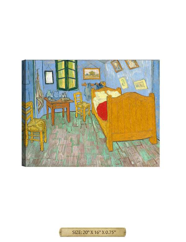 Bedroom in Arles (Third version) by Vincent Van Gogh. Archival Giclee Print on your choice of Canvas or Paper. Rolled or Ready to Hang.