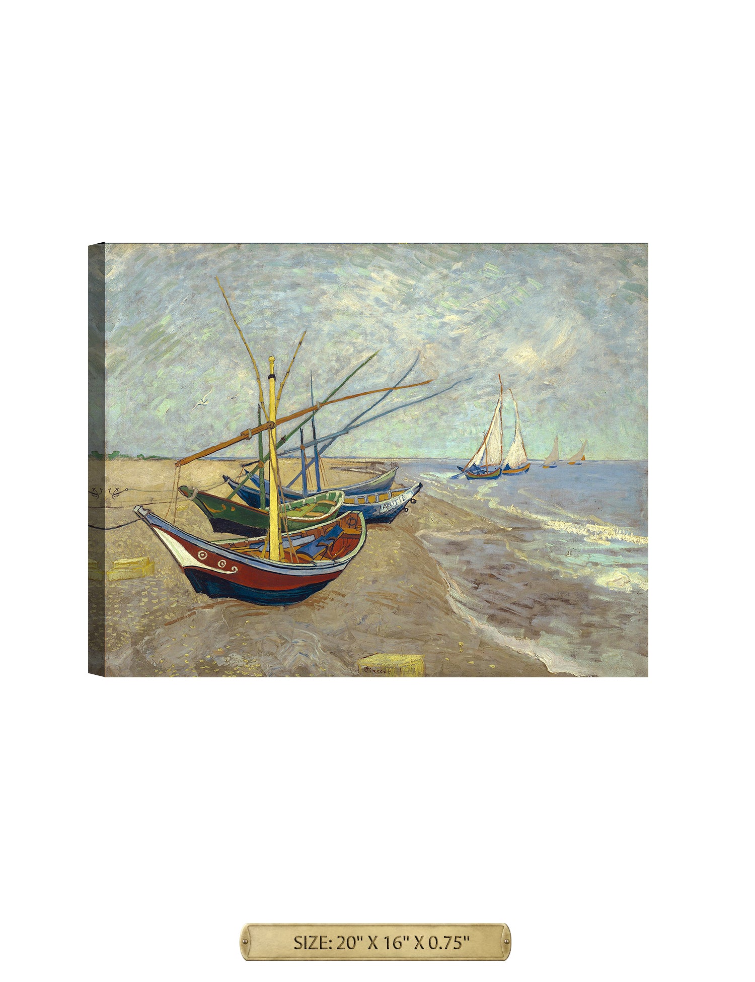 Boats At Saintes Maire by Vincent Van Gogh.