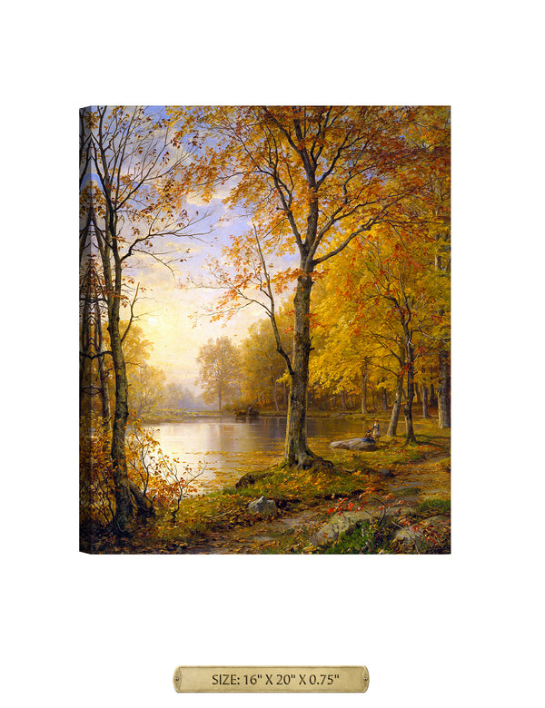 Indian Summer by William Trost Richards. Archival Giclee Print on your choice of Canvas or Paper. Wide Selection of Frames. Rolled or Ready to Hang.