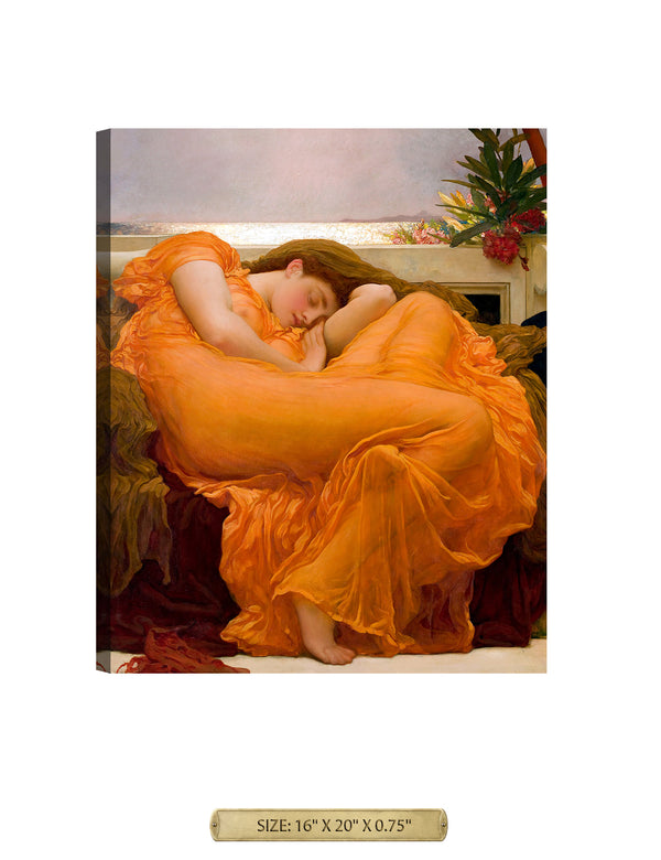 Flaming June by Frederic Leighton Classic. Archival Giclee Print on your choice of Canvas or Paper. Wide Selection of Frames. Rolled or Ready to Hang