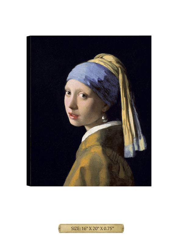 Girl With A Pearl Earring by Johannes Vermeer. Archival Giclee Print on your choice of Canvas or Paper. Rolled or Ready to Hang.
