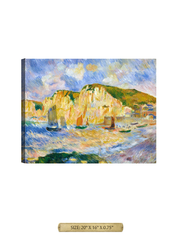 Sea and Cliff by Pierre-Auguste Renoir. Archival Giclee Print on your choice of Canvas or Paper. Wide Selection of Frames. Rolled or Ready to Hang.