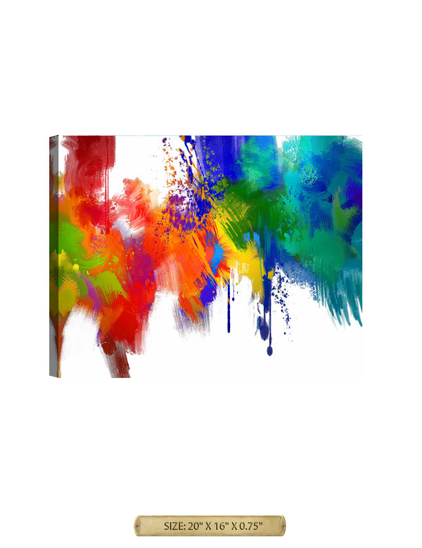 Colorful paint Abstract Wall Art.
