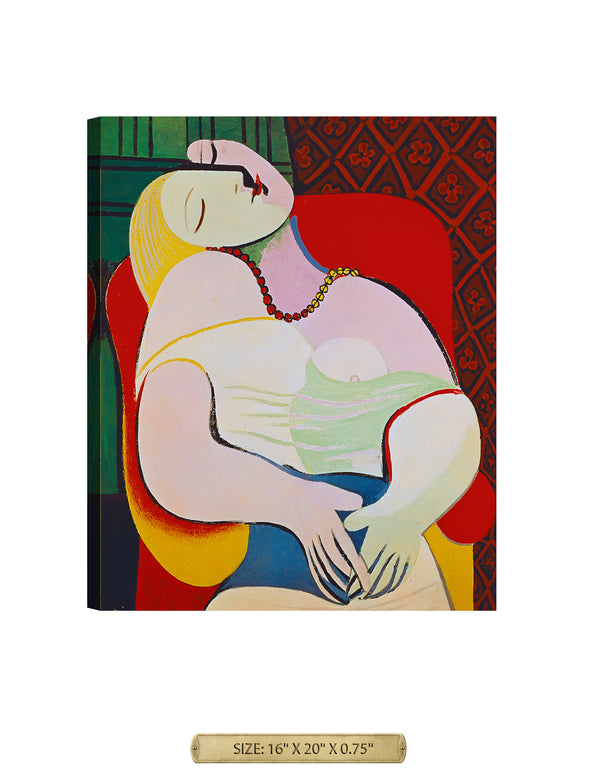 The Dream by Pablo Picasso, Archival Giclee Print on your choice of Canvas or Paper. Wide Selection of Frames. Rolled or Ready to Hang.
