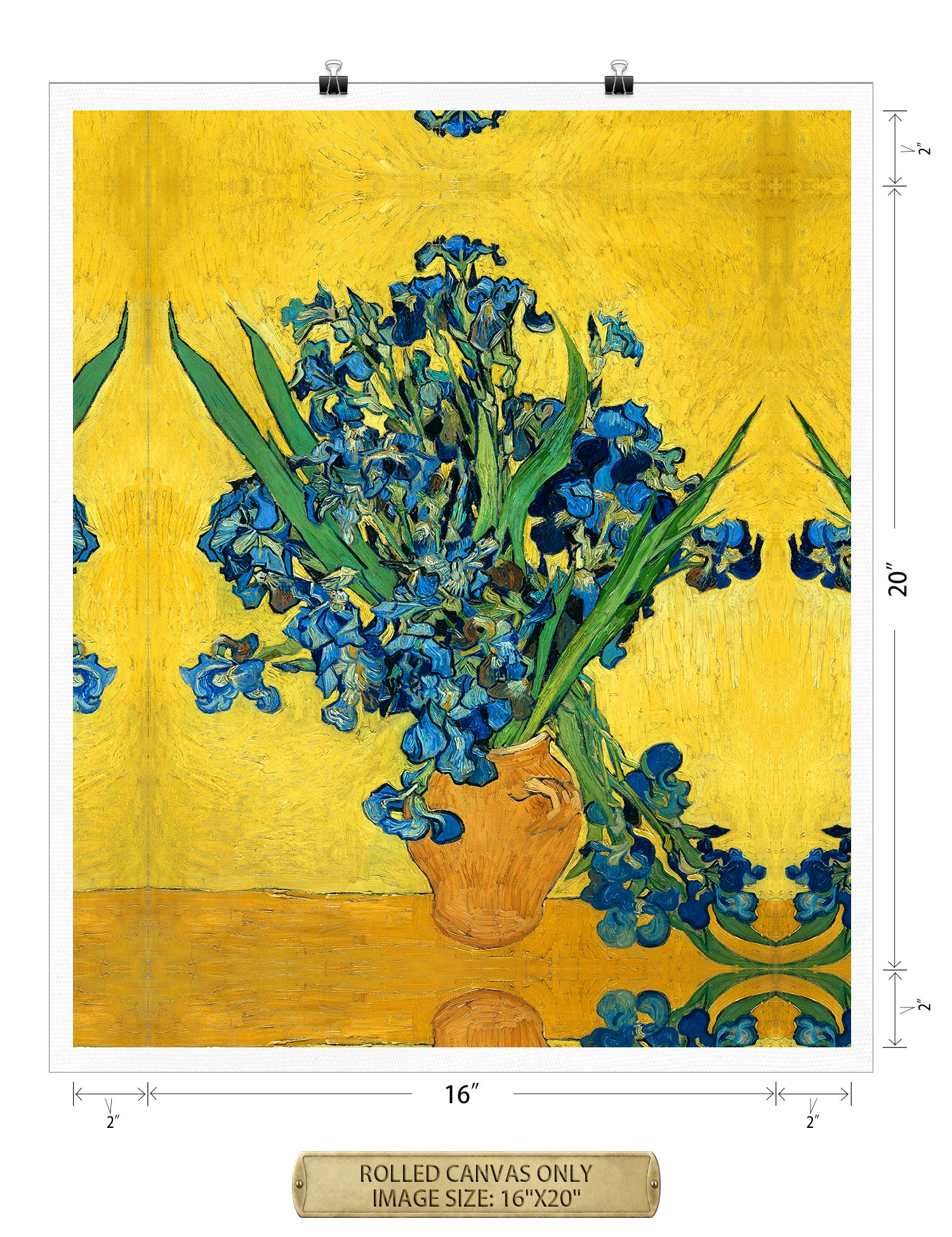 Irises Vase Flower by Vincent Van Gogh.